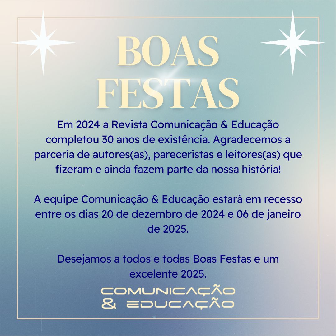 Equipe da revista agradecendo a parceria e desejando boas festas