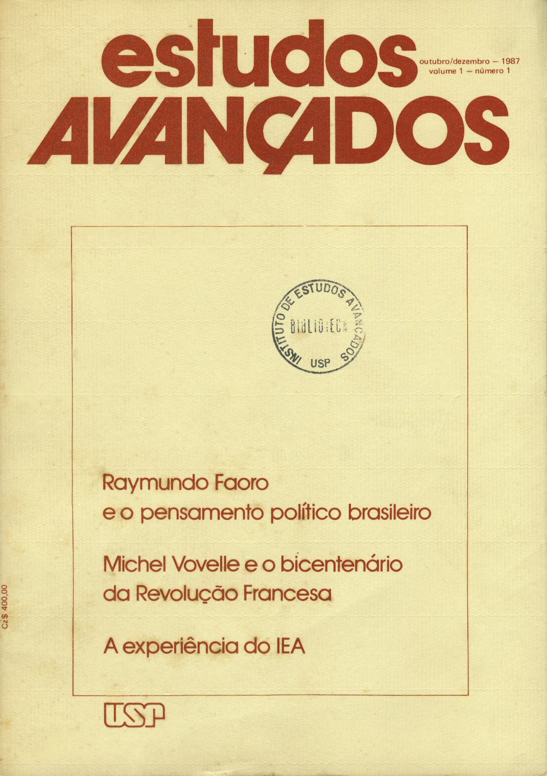 					Visualizar v. 1 n. 1 (1987)
				